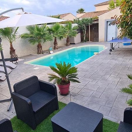Villa Piscine De La Garrigue Florensac Eksteriør bilde